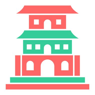 Bina. Web simgesi basit illüstrasyon