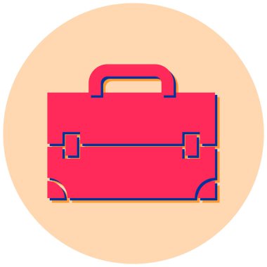 Çanta. Web simgesi basit illüstrasyon