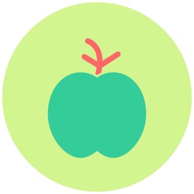 Elma. Web simgesi basit illüstrasyon