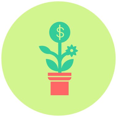 Bitki yetiştiriyorum. Basit illüstrasyon