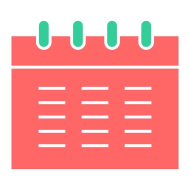 Takvim simgesi vektör illüstrasyonu