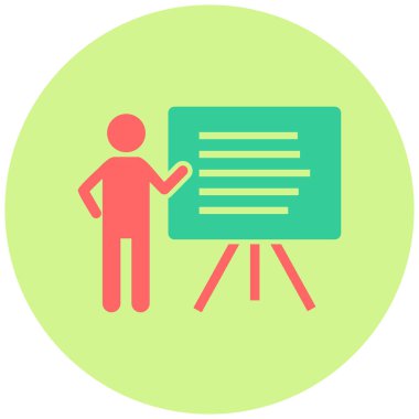 Sunum. Web simgesi basit illüstrasyon