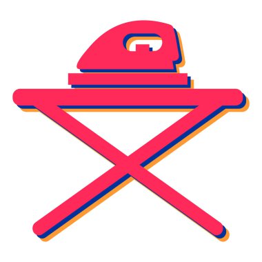 Ütü masası simgesi. Web için sandalye vektör simgelerinin karikatür çizimi