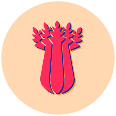 Fiyonklu tek bir kırmızı beyaz simgenin çizimi