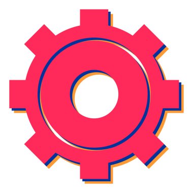 dişli simgesinin vektör illüstrasyonu