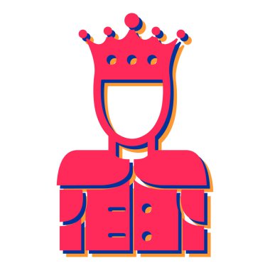 Kral ikonu. vektör illüstrasyonu