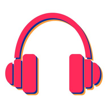 kulaklık simgesi vektör illüstrasyonu