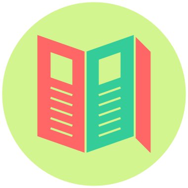 Broşür. Web simgesi basit illüstrasyon