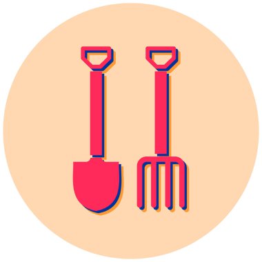 Kürek simgesinin vektör illüstrasyonu