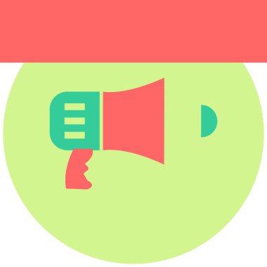 Megafon. Web simgesi basit illüstrasyon