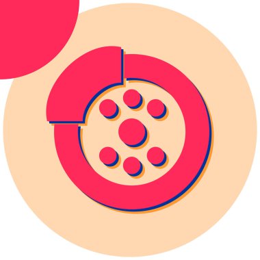 pizza. Web simgesi basit illüstrasyon