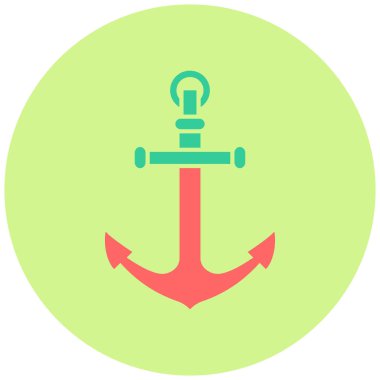 çapa simgesi. Web için gemi vektör simgelerinin basit illüstrasyonu