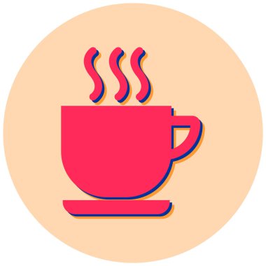 Çay. Web simgesi basit illüstrasyon