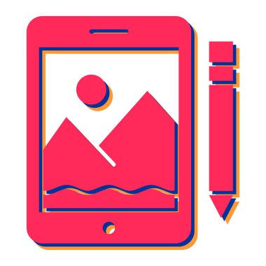 cep telefonu simgesi. düz dizayn. vektör illüstrasyonu.