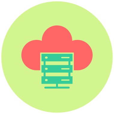 Bulut Sunucusu. Vektör illüstrasyonu