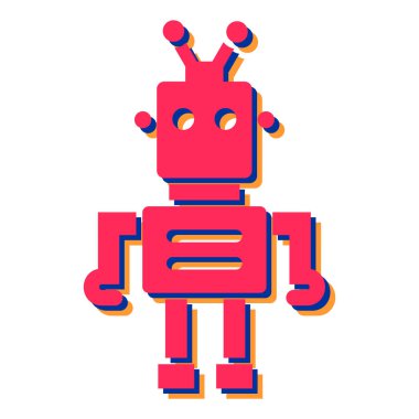 Çizgi film robotunun vektör çizimi