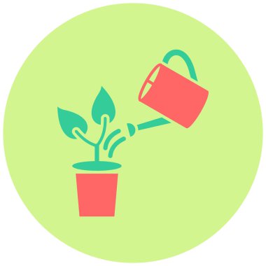 Bitki sulama. Web simgesi basit tasarım