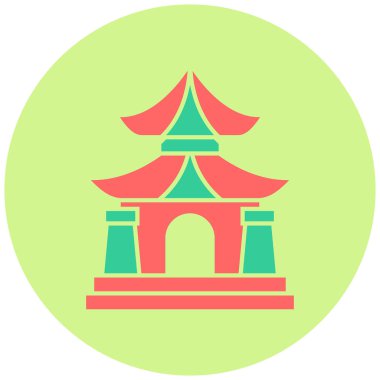 Bina. Web simgesi basit illüstrasyon