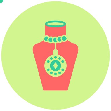 Kolye ikonu. Web için basit kolye vektör simgeleri çizimi