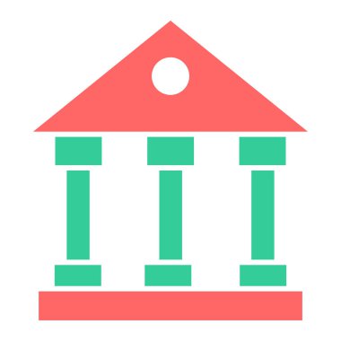 Banka binası. Basit resimleme