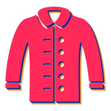 Kırmızı ceket ikonu. vektör illüstrasyonu