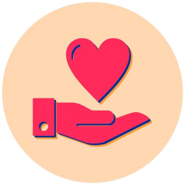 Kalp. Web simgesi basit tasarım