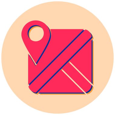 Harita iğnesi. Basit tasarım