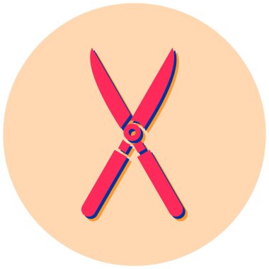 Makas simgesi. vektör illüstrasyonu