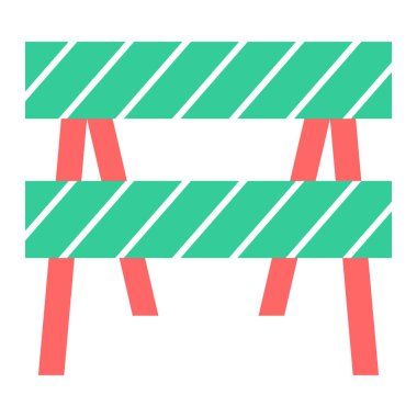 Beyaz arkaplanda bariyer simgesi izole edildi