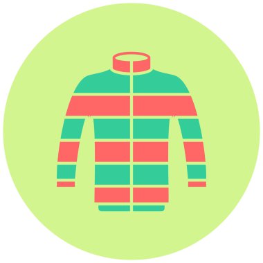 Kabarık ceket. Web simgesi basit illüstrasyon