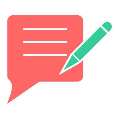 Konuş. Web simgesi basit illüstrasyon