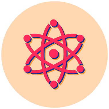 atom. Web simgesi basit illüstrasyon