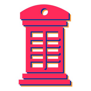 Karikatür biçiminde posta kutusu simgesi beyaz arkaplanda izole edildi. vektör illüstrasyonu