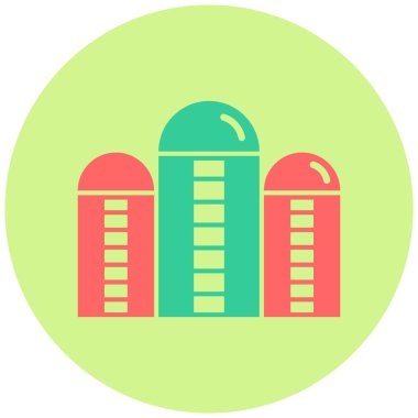 Silo. Web simgesi basit illüstrasyon