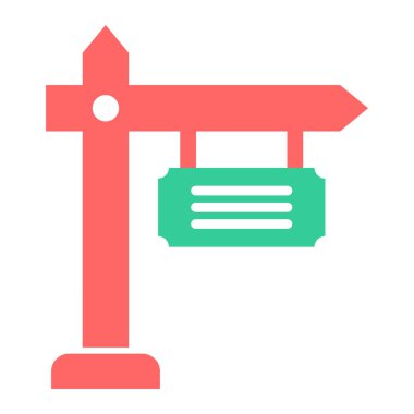 İşaret levhası Web simgesi basit illüstrasyon