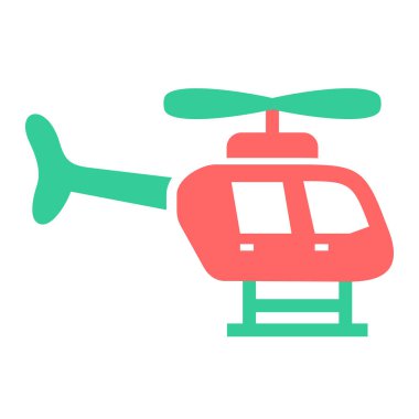 Helikopter. Web simgesi basit illüstrasyon