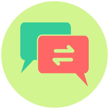 Konuş. Web simgesi basit illüstrasyon