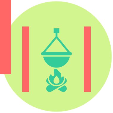 kamp vektörü simgesi modern basit tasarım