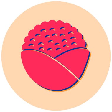 Onigiri. Web simgesi basit illüstrasyon