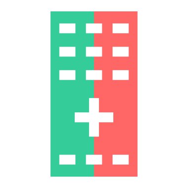 Hastane. Web simgesi basit illüstrasyon