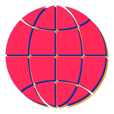 Seo ve ağ simgesinin vektör illüstrasyonu