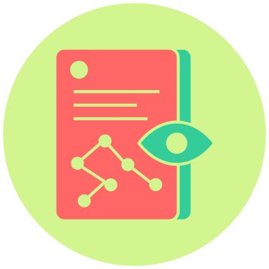 Öngörü. düz vektör simgesi.