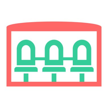 Tiyatro. Web simgesi basit illüstrasyon