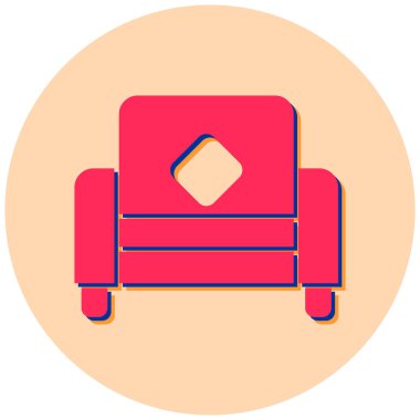 Kanepe. Web simgesi basit illüstrasyon