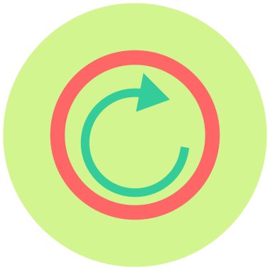 Yenile. Web simgesi basit illüstrasyon