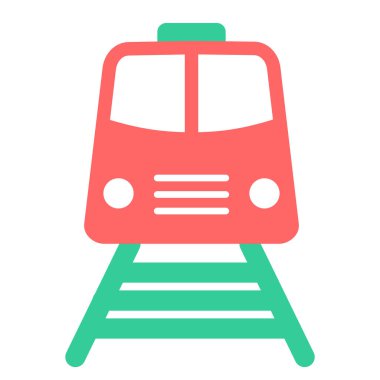 tren. Web simgesi basit illüstrasyon