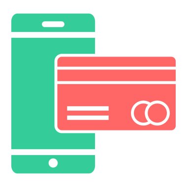 Kredi kartıyla. Basit resimleme