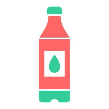 Su şişesi. Web simgesi basit tasarım