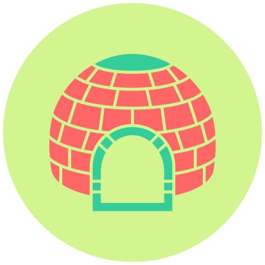 Igloo simgesinin vektör illüstrasyonu