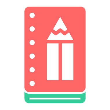 Not defteri simgesi, vektör illüstrasyonu